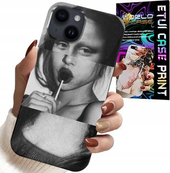ETUI DO IPHONE 15 - MONA LISA Z LIZAKIEM MODNE WZORY CASE - Inny producent