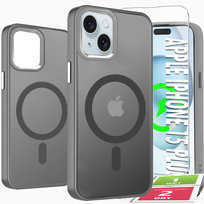 Etui Do iPhone 15 Plus Case +Szkło 9H WZMACNIANE 360° Matt Do Magsafe