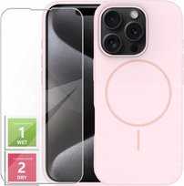 Etui Do iPhone 15 Pro Max +Szkło 9H WZMACNIANE 360° Satin Matt Do Magsafe