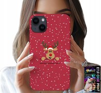 ETUI DO IPHONE 15 - ŚWIĄTECZNY RENIFER MIKOŁAJ ŚWIĘTA +SZKŁO WORLD CASE