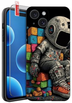 ETUI do iPhone 15 | WZORY | SILIKONOWE MATT CASE + SZKŁO 9H - Krainagsm