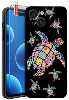 ETUI do iPhone 15 | WZORY | SILIKONOWE MATT CASE + SZKŁO 9H - Krainagsm