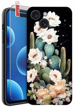 ETUI do iPhone 15 | WZORY | SILIKONOWE MATT CASE + SZKŁO 9H - Krainagsm