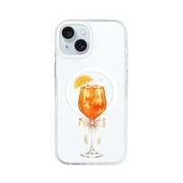 Etui do iPhone 15 z MagSafe przeźroczyste, silikonowe Flexi, Paradise, Aperol Spritz Inna marka