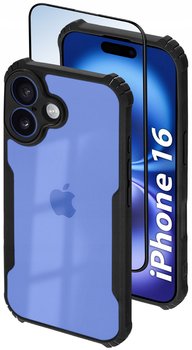 Etui do iPhone 16 ANTI-SHOCK MATT CLEAR CASE WZMACNIANE + Szkło 5D PREMIUM - Krainagsm