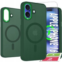Etui Do iPhone 16 Case +Szkło 9H WZMACNIANE 360° Matt Do Magsafe