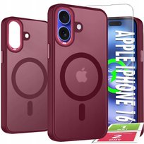 Etui Do iPhone 16 Case +Szkło 9H WZMACNIANE 360° Matt Do Magsafe