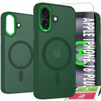 Etui Do iPhone 16 Plus Case +Szkło 9H WZMACNIANE 360° Matt Do Magsafe