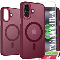 Etui Do iPhone 16 Plus Case +Szkło 9H WZMACNIANE 360° Matt Do Magsafe