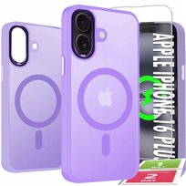 Etui Do iPhone 16 Plus Case +Szkło 9H WZMACNIANE 360° Matt Do Magsafe