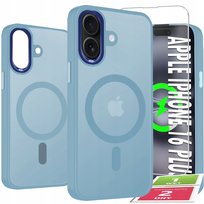Etui Do iPhone 16 Plus Case +Szkło 9H WZMACNIANE 360° Matt Do Magsafe