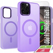 Etui Do iPhone 16 Pro Case +Szkło 9H WZMACNIANE 360° Matt Do Magsafe