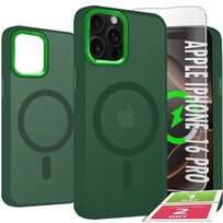 Etui Do iPhone 16 Pro Case +Szkło 9H WZMACNIANE 360° Matt Do Magsafe