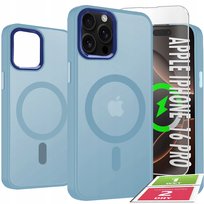 Etui Do iPhone 16 Pro Case +Szkło 9H WZMACNIANE 360° Matt Do Magsafe