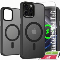 Etui Do iPhone 16 Pro Max Case +Szkło 9H WZMACNIANE 360° Matt Do Magsafe