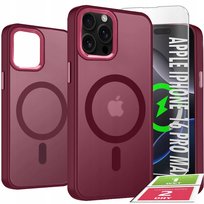 Etui Do iPhone 16 Pro Max Case +Szkło 9H WZMACNIANE 360° Matt Do Magsafe