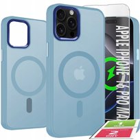 Etui Do iPhone 16 Pro Max Case +Szkło 9H WZMACNIANE 360° Matt Do Magsafe