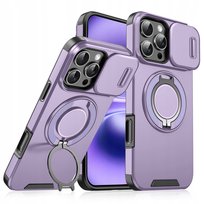 Etui do iPhone 16 Pro Max Fioletowe Pancerne Osłona Aparatu do MagSafe Case