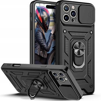 Etui do iPhone 16 Pro Max PANCERNE SLIDE RING WZMACNIANE + SZKŁO 9H - Krainagsm