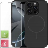 Etui Do iPhone 16 Pro Max +Szkło 9H WZMACNIANE 360° Satin Matt Do Magsafe