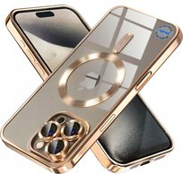 Etui do iPhone 16 Pro Max Złote Case do MagSafe Ochrona Aparatów Złoty