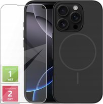 Etui Do iPhone 16 Pro +Szkło 9H WZMACNIANE 360° Satin Matt Do Magsafe