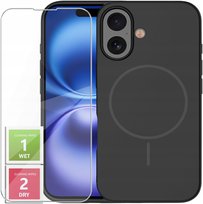 Etui Do iPhone 16 +Szkło 9H WZMACNIANE 360° Satin Matt Do Magsafe