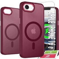 Etui Do iPhone 16e Case +Szkło 9H WZMACNIANE 360° Matt Do Magsafe