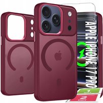 Etui Do iPhone 17 Pro Case +Szkło 9H WZMACNIANE 360° Matt Do Magsafe