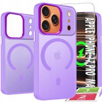 Etui Do iPhone 17 Pro Max Case +Szkło 9H WZMACNIANE 360° Matt Do Magsafe