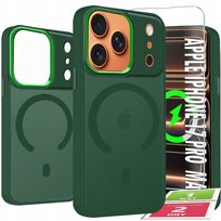 Etui Do iPhone 17 Pro Max Case +Szkło 9H WZMACNIANE 360° Matt Do Magsafe