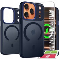 Etui Do iPhone 17 Pro Max Case +Szkło 9H WZMACNIANE 360° Matt Do Magsafe