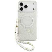 Etui do Iphone 17 Pro Max do Magsafe Guess Białe Oryginalne ze Smyczą Modne GUESS