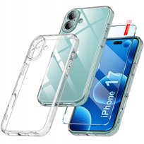 Etui do iPhone 17 WZMACNIANE CLEAR CASE 2MM + Szkło 9H Krainagsm