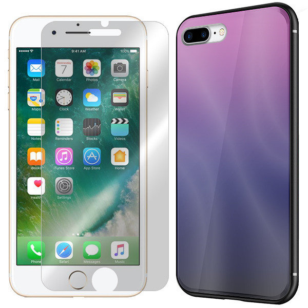 ETUI DO IPHONE 7 PLUS GLASS AURORA + SZKŁO 9H - VegaCom | Sklep EMPIK.COM
