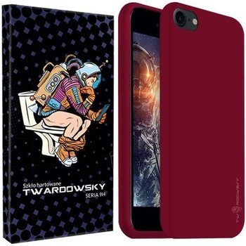 ETUI DO IPHONE 8 CASE TWARDOWSKY HOLE + SZKŁO 9H - TWARDOWSKY