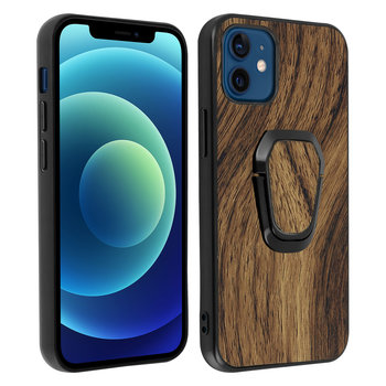 Etui do iPhone'a 12 Mini Woodgrain Printed Dostosowana funkcja wsparcia - Brązowy - Avizar