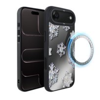 Etui do iPhone Air IBIZU DropGuard Matt z MagSafe, Zimowa magia, Królewskie płatki śniegu IBIZU