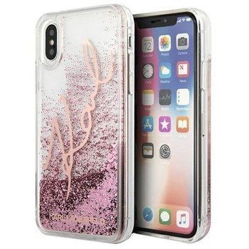 Etui Do Iphone Xs Karl Glitter Signature Pokrowiec - Karl Lagerfeld