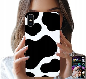 ETUI DO IPHONE XS MAX - CZARNO - BIAŁE ŁATY KROWA, MODNE WZORY - Inny producent