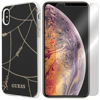 Etui Do Iphone Xs Max Guess Gold Chain + Szkło 9H - GUESS
