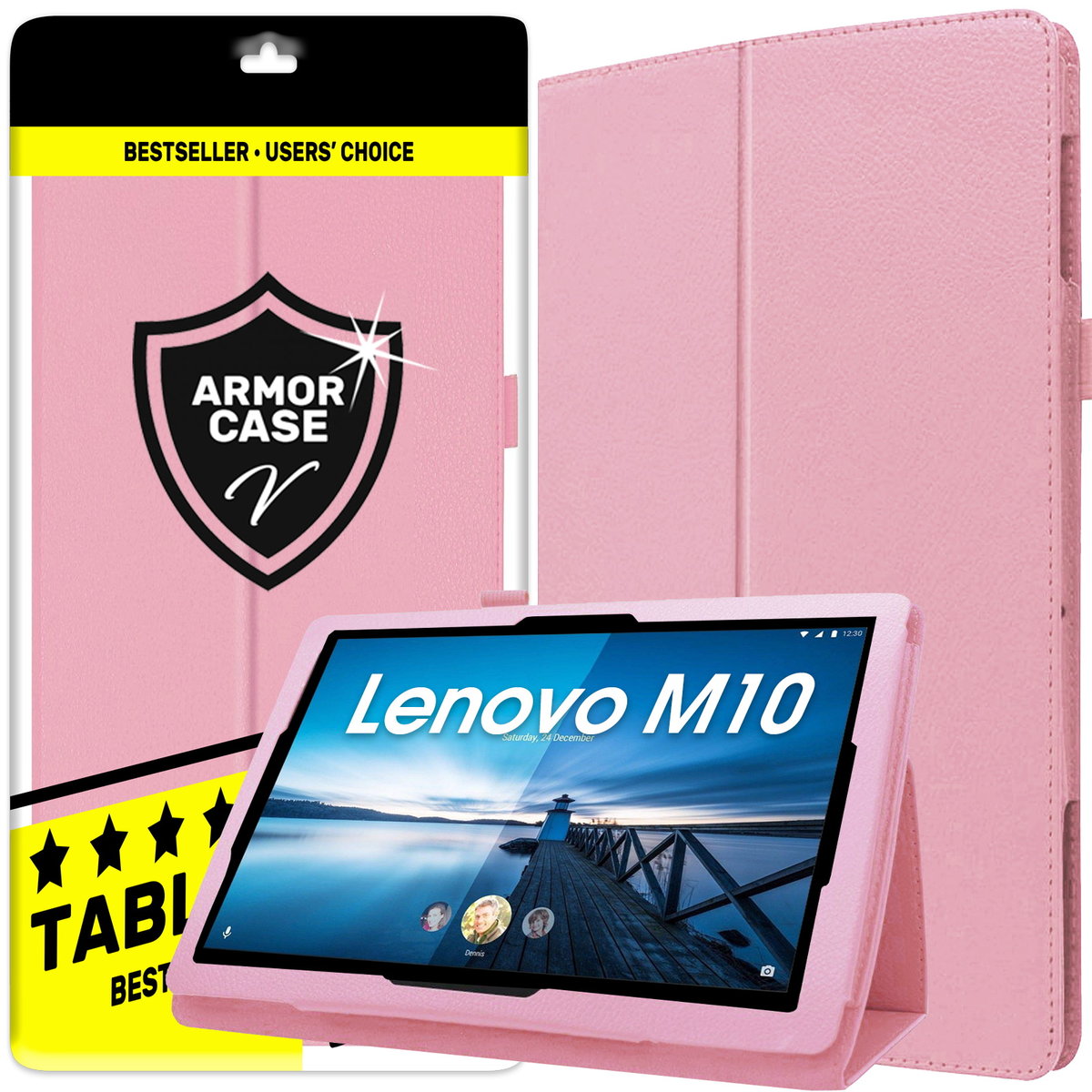 Lenovo Tab M10 Plus Sleeve - Étui à trois volets (TB-X606) - Or rose