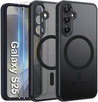 ETUI DO MAGSAFE CZARNE MATOWE DO SAMSUNG S25 + 2x SZKŁO Samsung