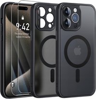 ETUI DO MAGSAFE CZARNY MAT DO APPLE IPHONE 15 PRO + 2x SZKŁO Nela-Styl
