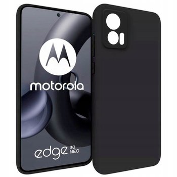 Etui Do Motorola Edge 30 Neo Gumowe Obudowa Czarne Matowe Silikon Pokrowiec - Hello Case