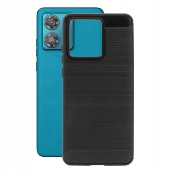 Etui Do Motorola Edge 40 Neo 5G Bumper Carbon Lux Czarne Obudowa Pokrowiec Case - GSM-HURT