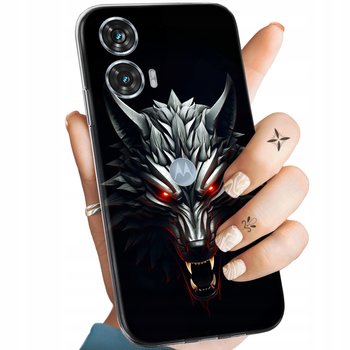Etui Do Motorola Edge 50 Fusion Wzory Wiedźmin Witcher Biały Wilk Obudowa - Hello Case