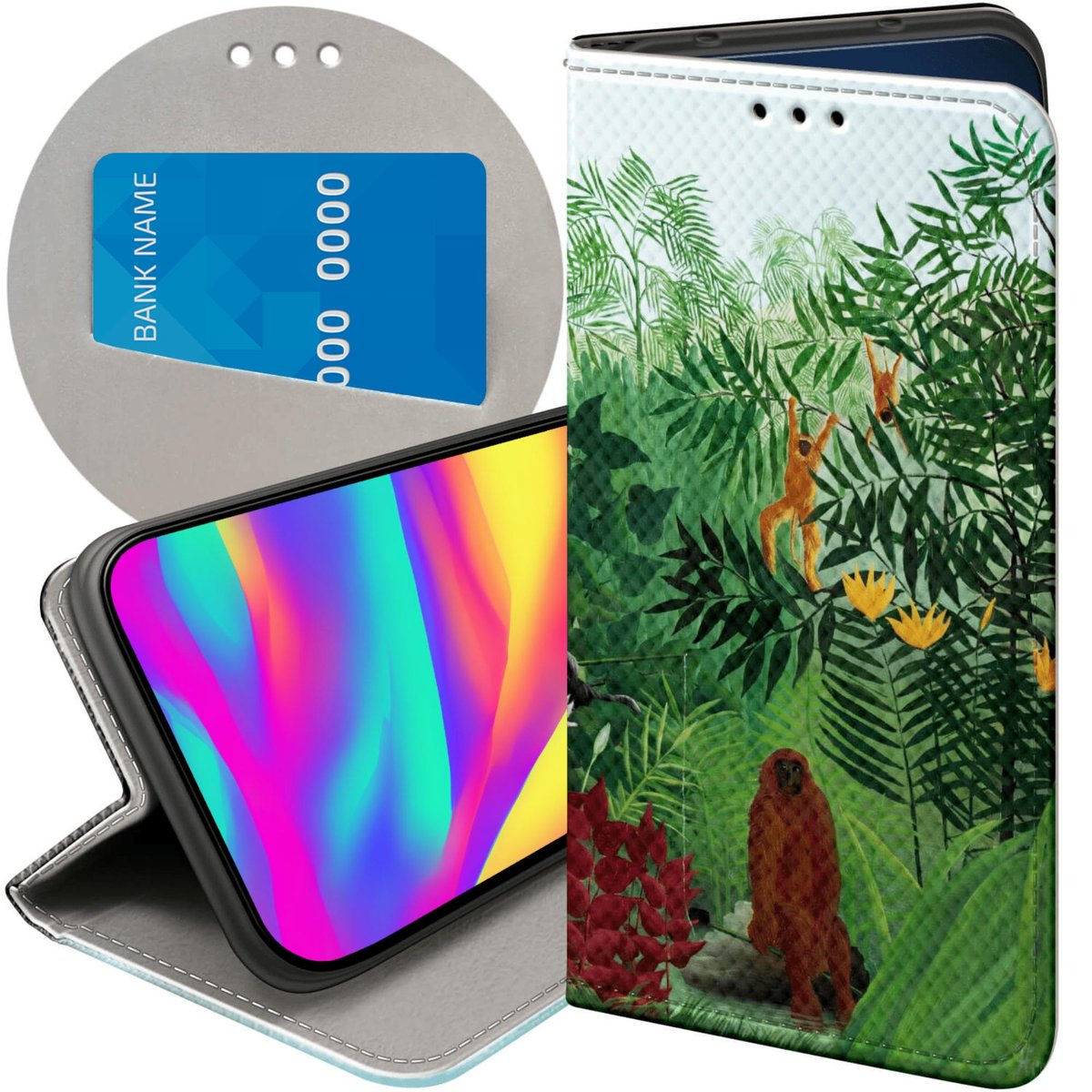 SEAHAI Funda Leather Folio Para Motorola Edge 50 Fusion, Carcasa