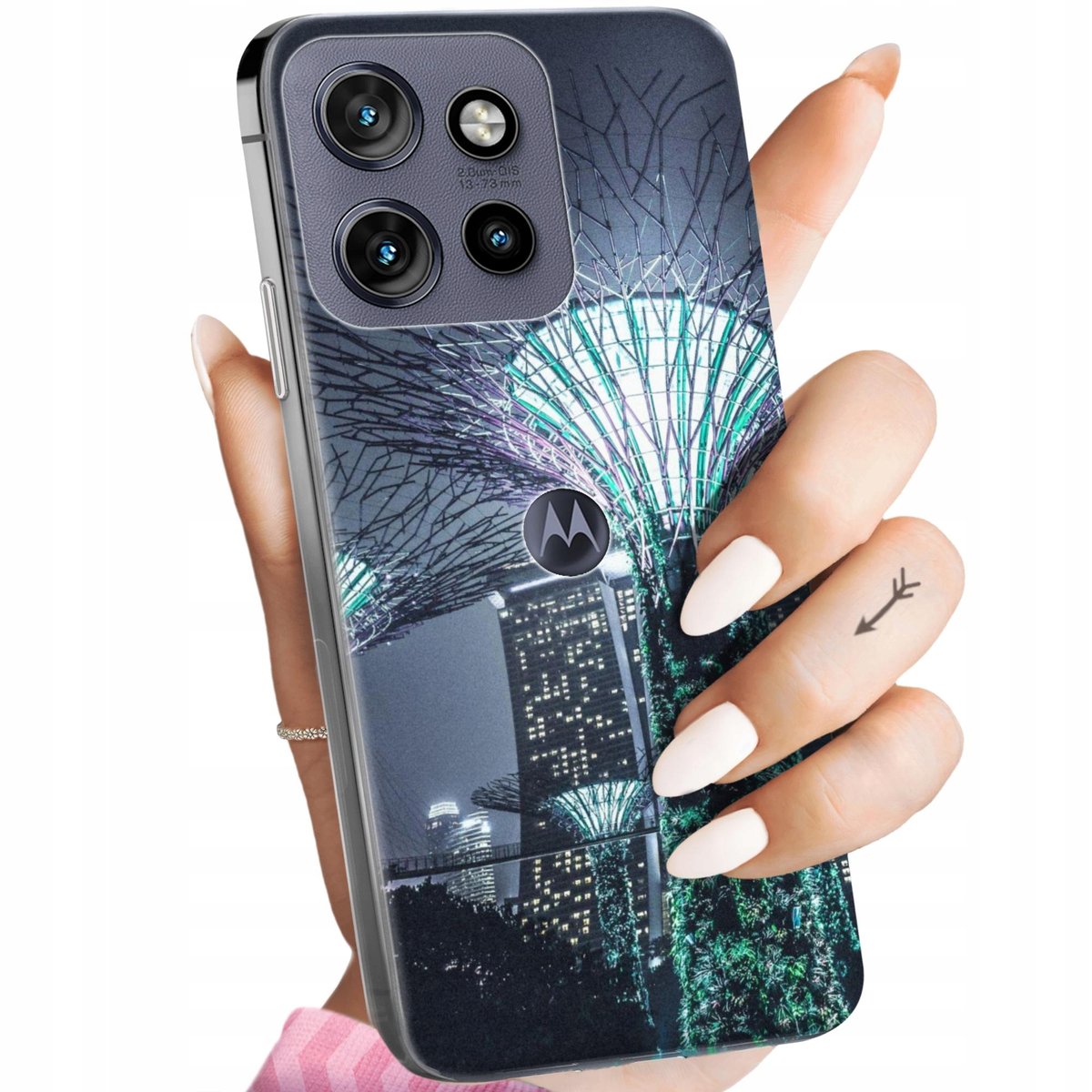 RankOne Custodia con Glitter Sfumati per Motorola Moto