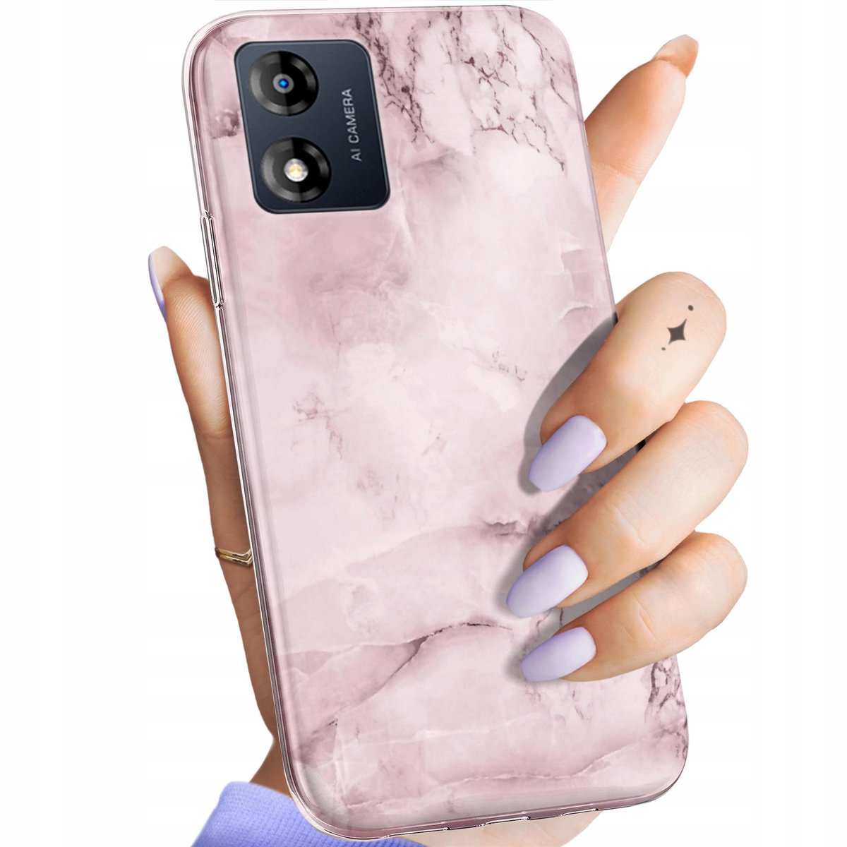 Case Roz Etui Do Motorola Moto E13 Wzory Różowe Golden Rose Pudrowy Róż Obudowa ...